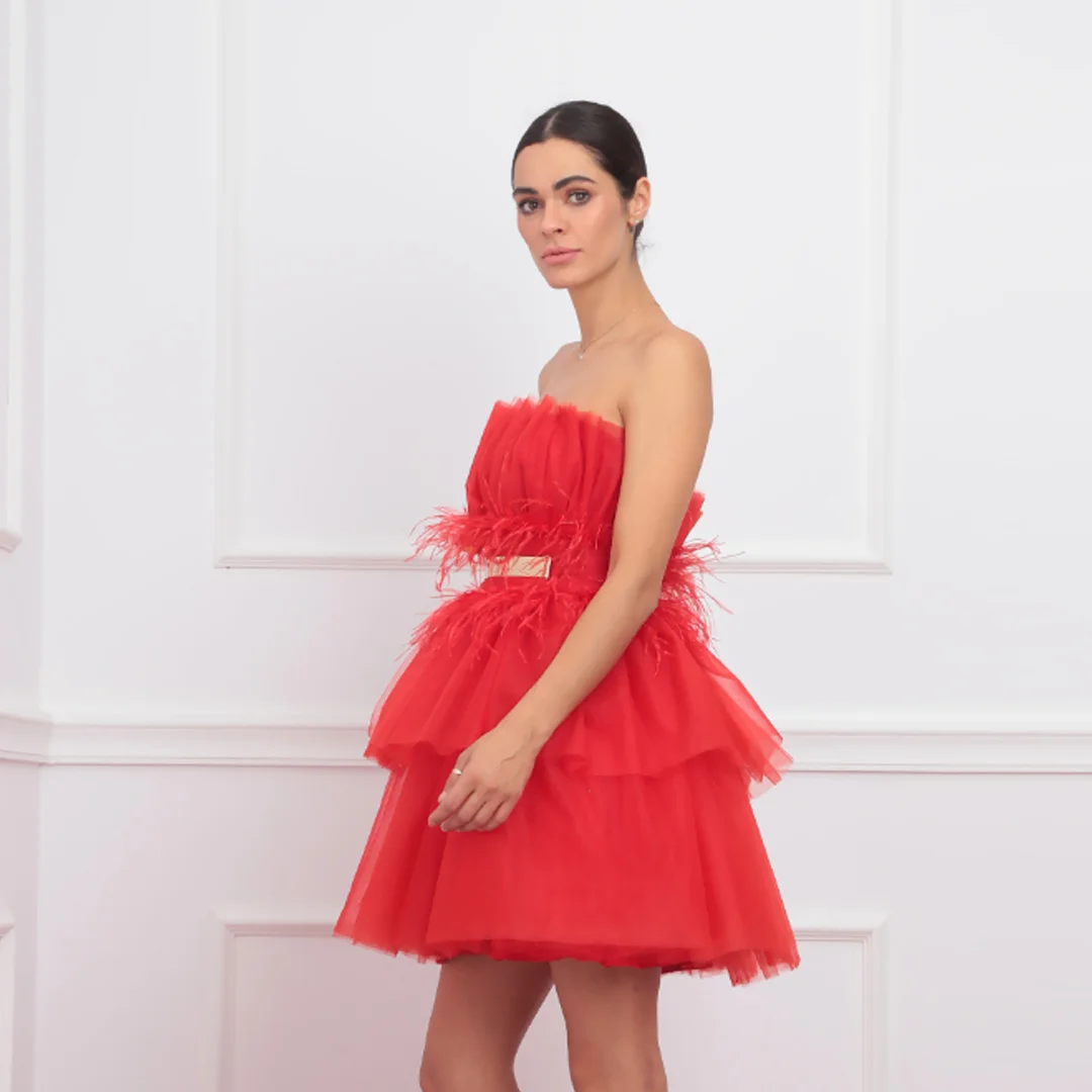 Rochie scurtă din tul