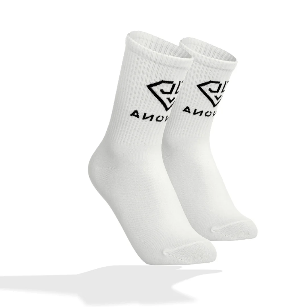 Șosete albe cu logo Junona