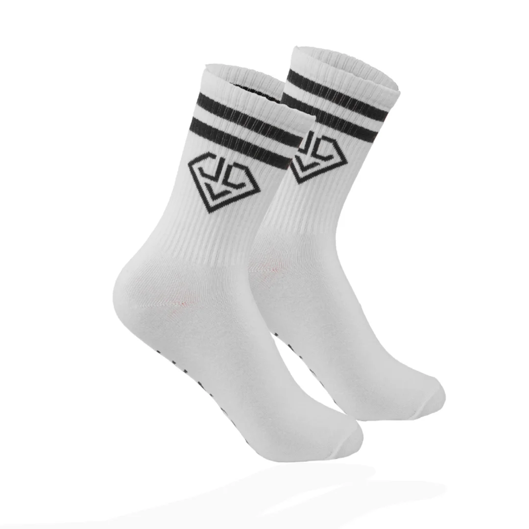 Șosete albe cu logo Junona