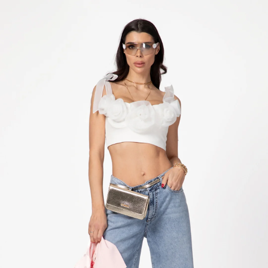 Bustieră elegantă cu flori