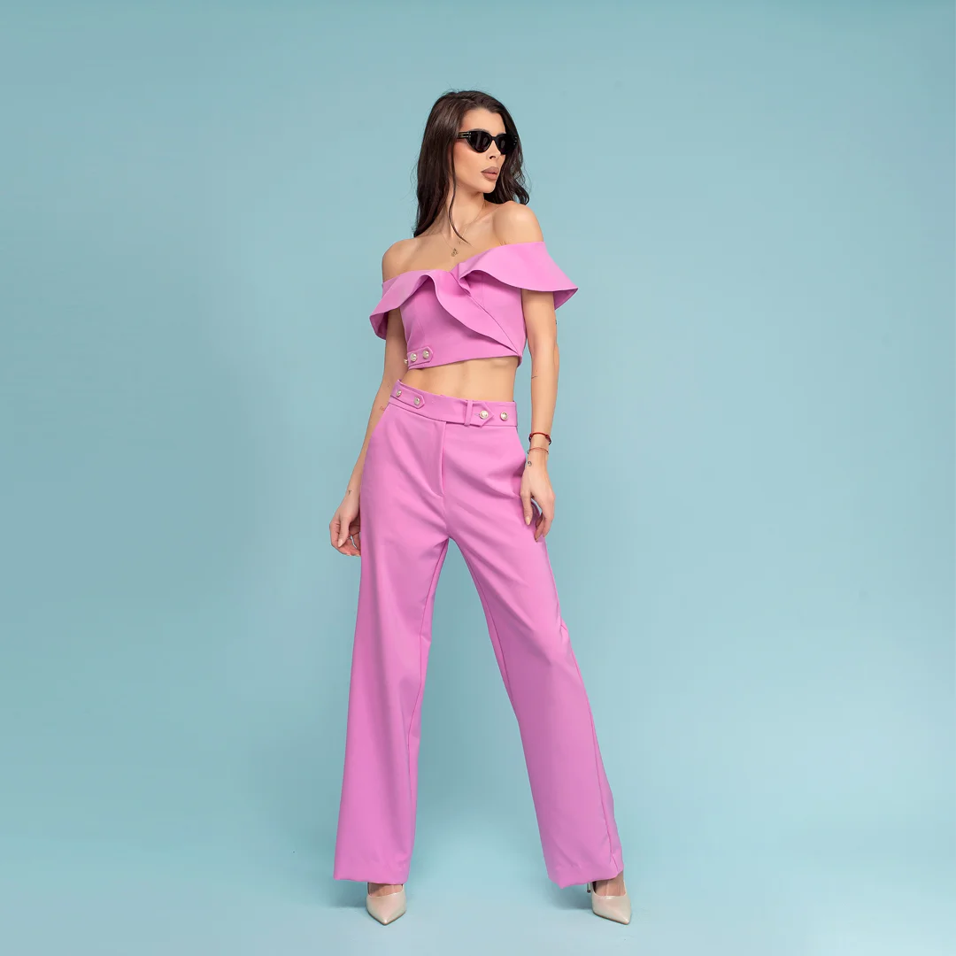 Pantalon lejer cu nasturi