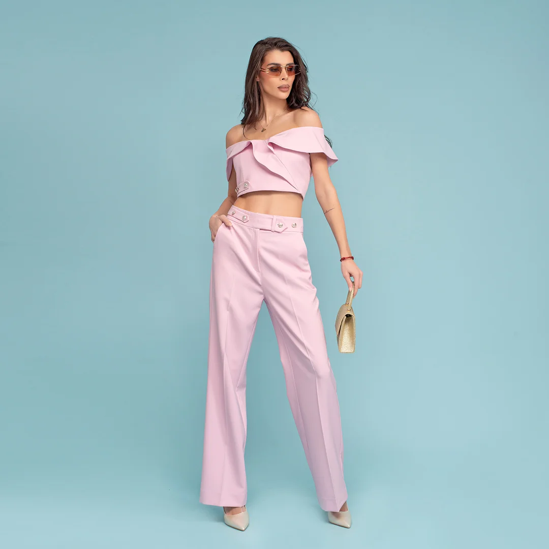 Pantalon lejer cu nasturi