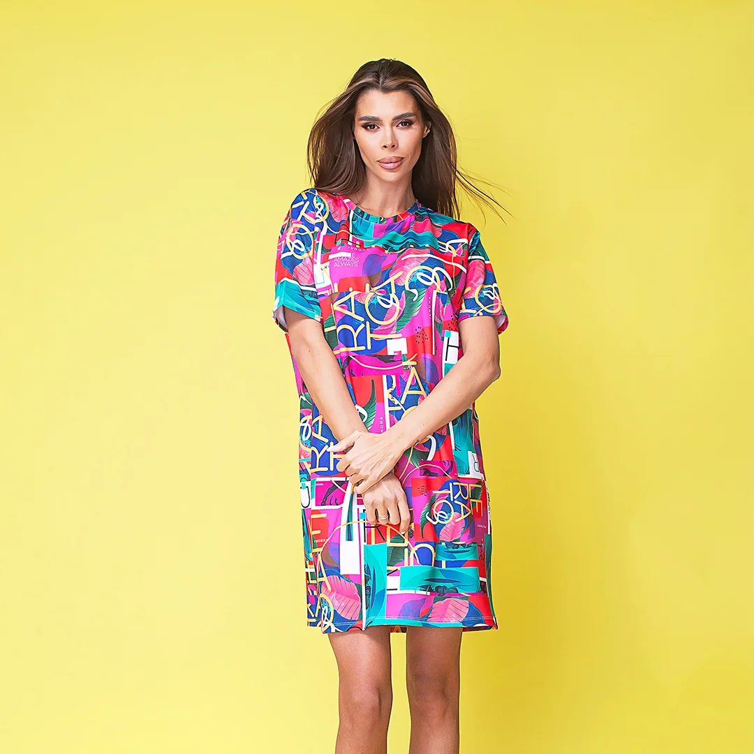 Rochie de dama cu logo cauciucat