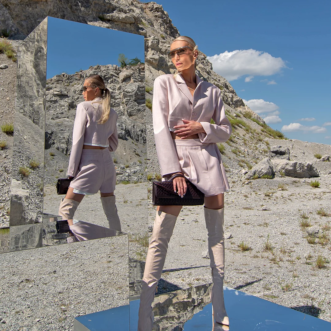 Fusta-pantalon plisata